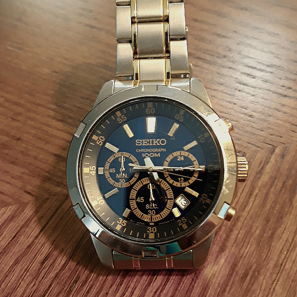 Men's Seiko Watch ticking away